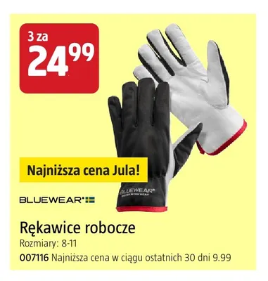 Rękawice robocze Bluewear promocja w Jula