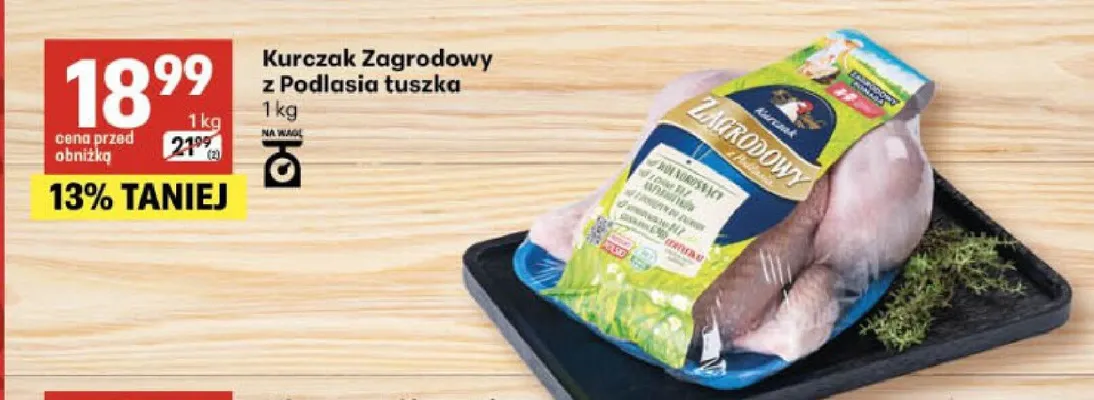 Kurczak Zagrodowy z Podlasia tuszka promocja w Delikatesy Centrum