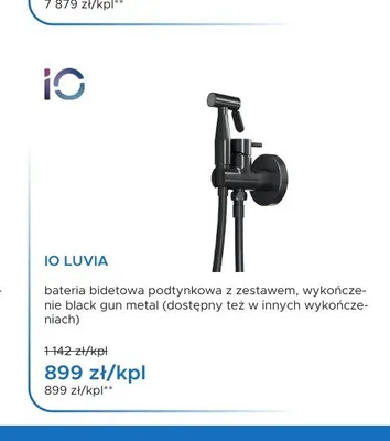 Bateria bidetowa podtynkowa z zestawem IO Luvia promocja w Blu Salony Łazienek