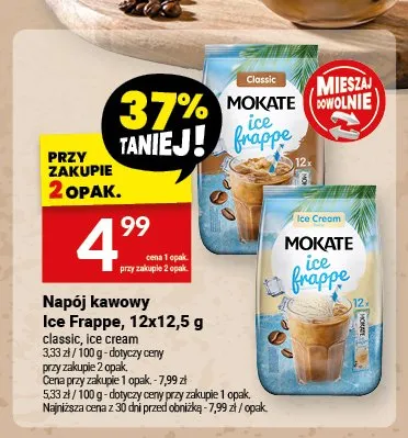 Napój kawowy Mokate Ice Frappe Ice Cream 12-pak promocja w Twój Market