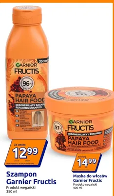 Maska do włosów Papaya Hair Food regenerująca produkt wegański promocja w Action