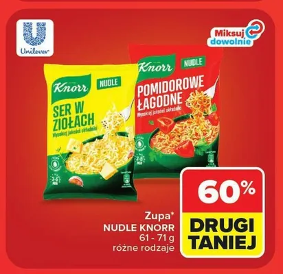 Zupa nudle Knorr Pomidorowe łagodne promocja w Carrefour