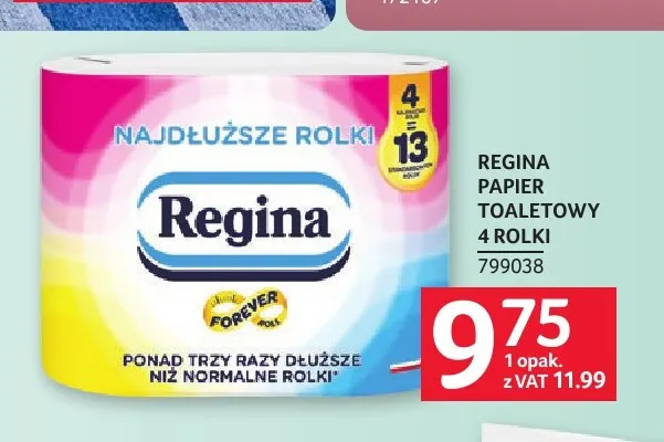 Papier toaletowy Regina 4-pak promocja w Selgros