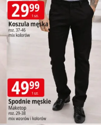 Spodnie męskie roz. 29-38 mix wzorów i kolorów promocja w Leclerc