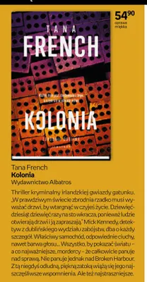 Książka Kolonia Tana French promocja w Empik