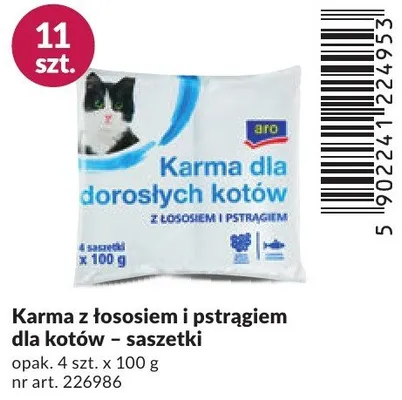 Karma z łososiem i pstrągiem dla kotów - saszetki promocja w Makro
