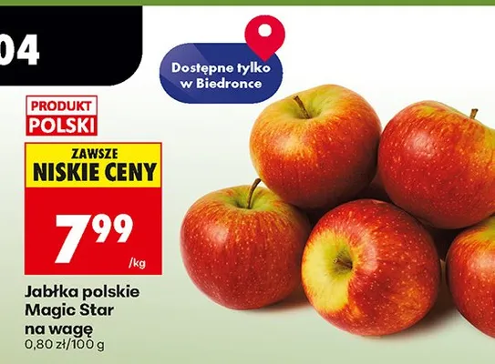 Jabłka polskie Magic Star na wagę promocja w Biedronka
