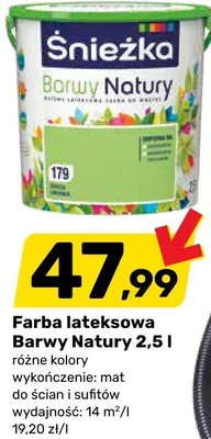 Farba lateksowa Barwy Natury 2,5 l promocja w Bricomarche