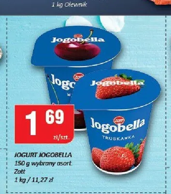 Jogurt Jogobella truskawkowy Zott promocja w Chorten