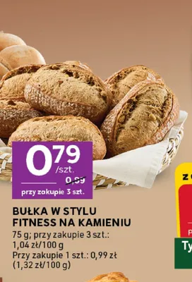 Bułka w stylu fitness na kamieniu promocja w Stokrotka