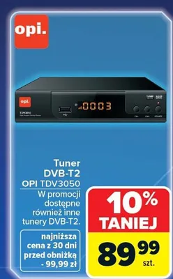 Tuner DVB-T2 TDVP3050 promocja w Carrefour