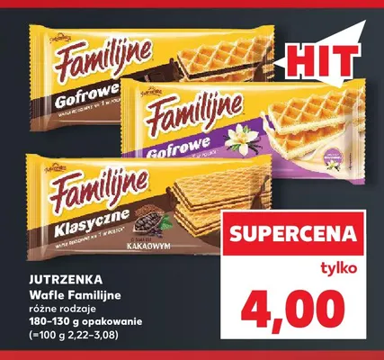 Wafle Familijne Gofrowe cytrynowe Jutrzenka promocja w Kaufland