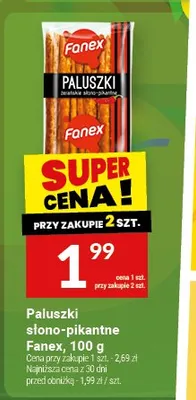 Paluszki słono-pikantne Fanex promocja w Twój Market