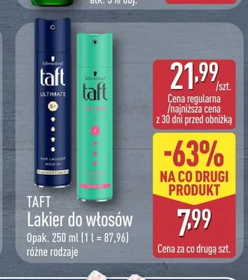 Lakier do włosów Taft promocja w Aldi