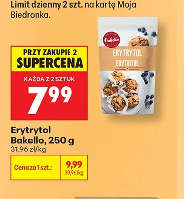 Erytrytol Bakello promocja w Biedronka