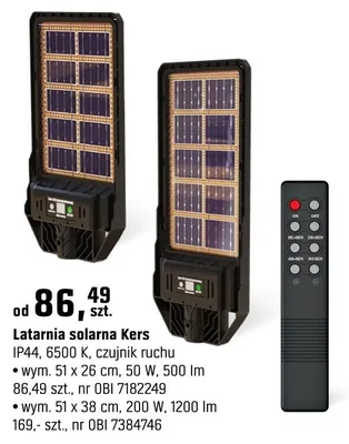 Latarnia solarna Kers promocja w OBI