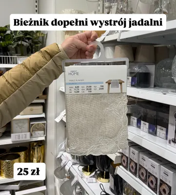 Bieżnik na stół 35x150 cm promocja w Pepco