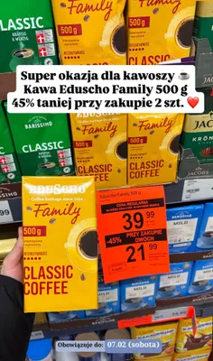 Kawa Eduscho Family Classic 500 g promocja w Aldi