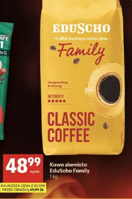 Kawa ziarnista Eduscho Family Classic Coffee promocja w Delikatesy Centrum