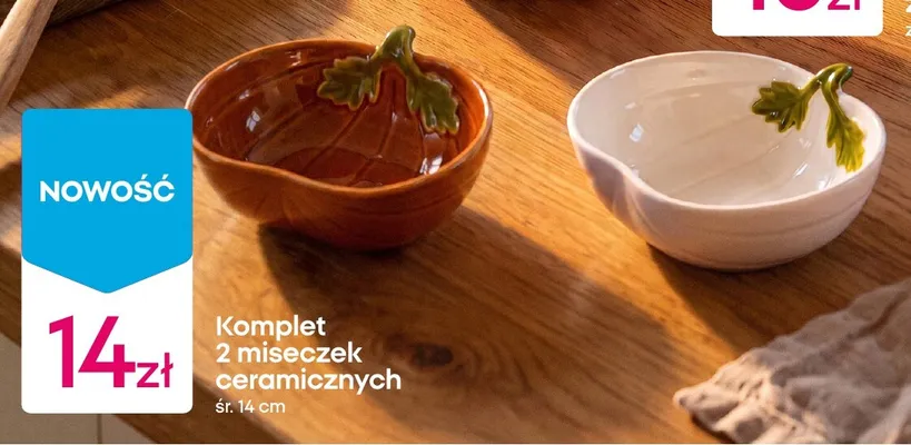 Komplet 2 miseczek ceramicznych promocja w Pepco