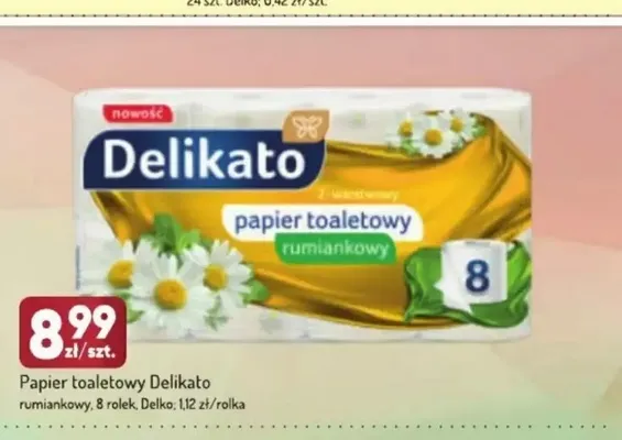 Papier toaletowy Delikato rumiankowy 8-pak promocja w Avita