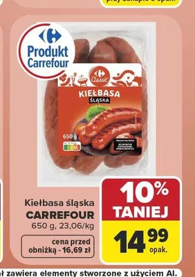 Kiełbasa śląska Carrefour promocja w Carrefour