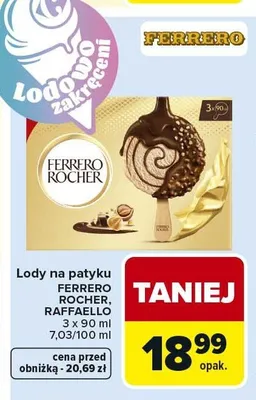 Lody na patyku Ferrero Rocher promocja w Carrefour