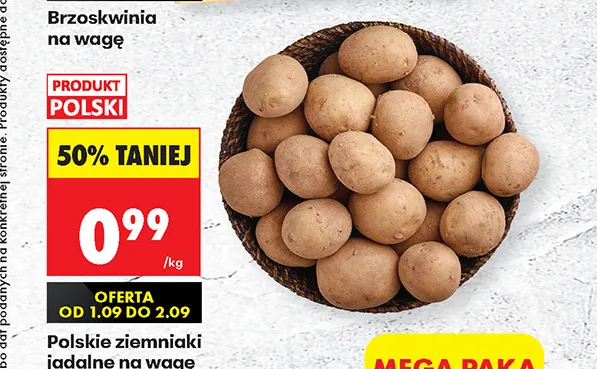 Ziemniaki jadalne polskie promocja w Biedronka