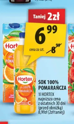 Sok 100% pomarańcza Hortex promocja w Arhelan