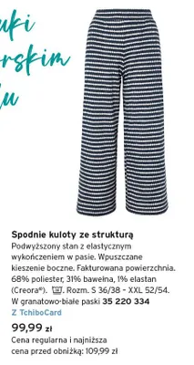 Spodnie kuloty ze strukturą Tchibo promocja w Tchibo