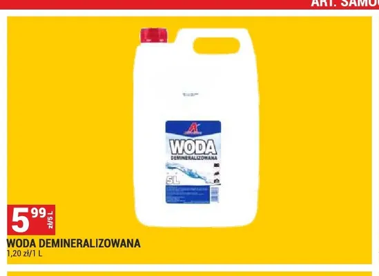 Woda demineralizowana promocja w Merkury Market