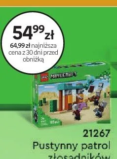 Klocki LEGO Minecraft 21267 Pustynny patrol złosadników promocja w Empik