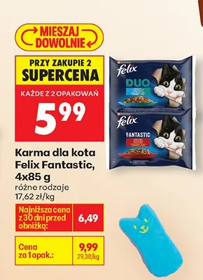 Karma dla kota Felix Fantastic, różne rodzaje Purina promocja w Biedronka