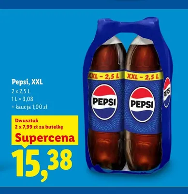 Napój gazowany Pepsi XXL 2-pak promocja w Lidl