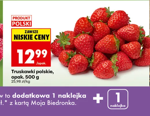 Truskawki polskie promocja w Biedronka