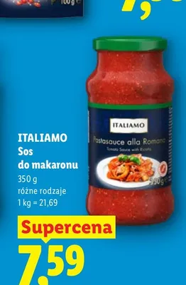 Sos do makaronu Italiamo Pastasauce alla Romana promocja w Lidl
