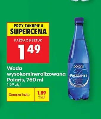 Woda wysokomineralizowana Polaris promocja w Biedronka