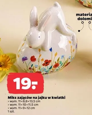 Miks zajączów na jajku w kwiatki promocja w Netto
