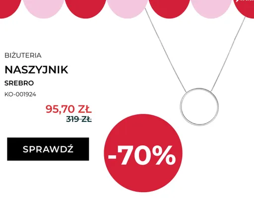 Naszyjnik srebrny Briju promocja w Briju
