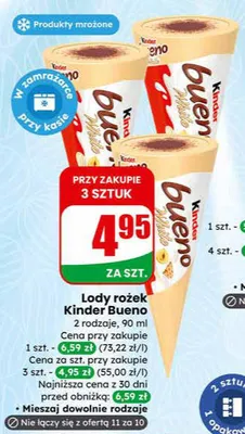 Lody rożek promocja w Dino