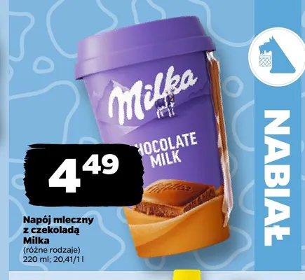 Napój mleczny z czekoladą Milka promocja w Netto