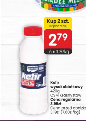 Kefir wysokobiałkowy Krasnystaw promocja w Market Point