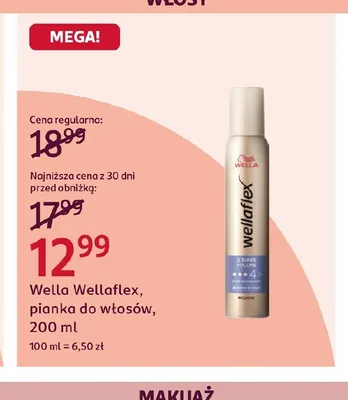Pianka do włosów Wella Wellaflex promocja w Rossmann