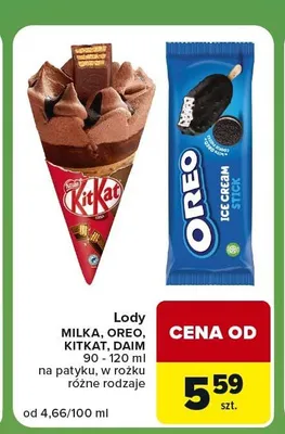 Lody Milka promocja w Carrefour Express