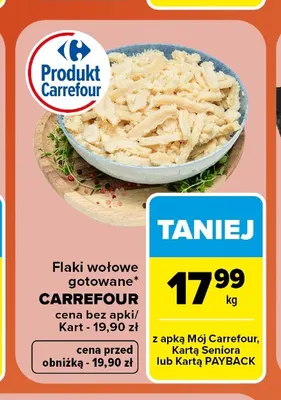 Flaki wołowe gotowane Carrefour promocja w Carrefour