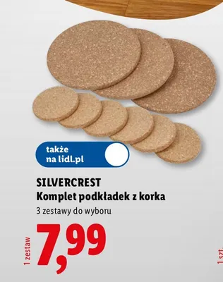 Komplet podkładek z korka Silvercrest promocja w Lidl