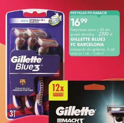 Maszynka do golenia + 7 wkłady Gillette blue 3 promocja w Super-Pharm