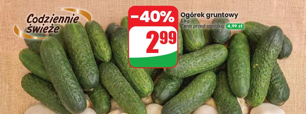Ogórek gruntowy promocja w Dino