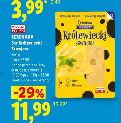 Ser Królewiecki Szwajcar Serenada promocja w Lidl