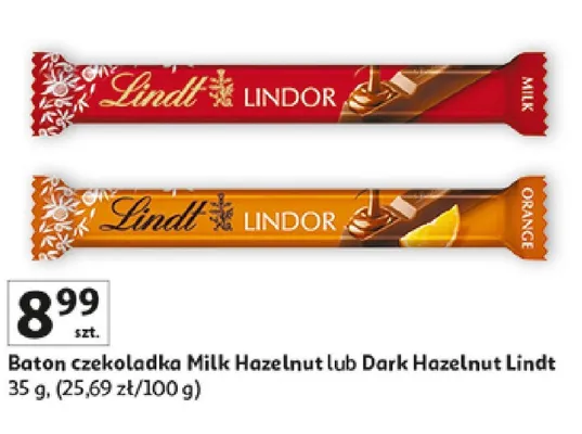 Baton czekoladka Lindt Dark Hazelnut promocja w Auchan